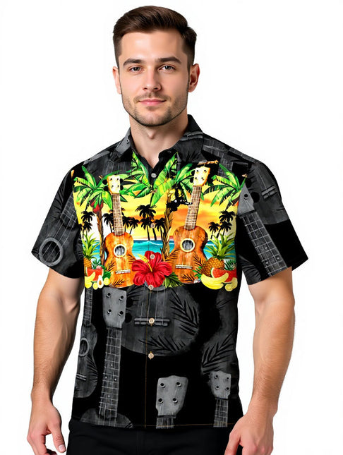 "Hawaiian Ukulele" - Größe S-8XL - Hawaiihemd.shop