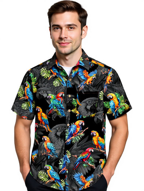 "Hawaiian Parrots" - Größe S-8XL - Hawaiihemd.shop