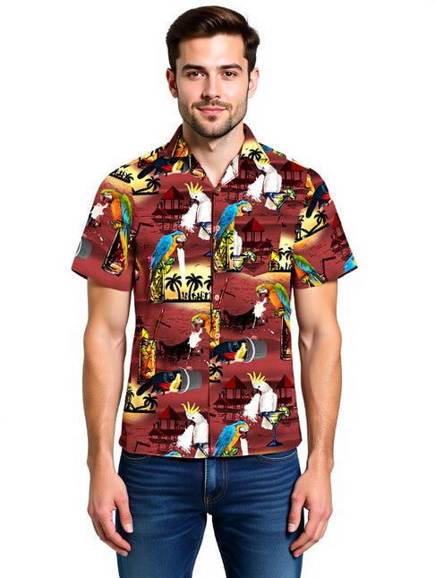 "Drunken Parrots" - Größe S-8XL - Hawaiihemd.shop