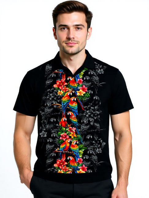 "Parrot's Elegance" - Größe S-8XL - Hawaiihemd.shop