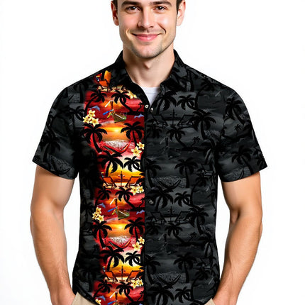 "Paradise Night" - Größe S-8XL - Hawaiihemd.shop
