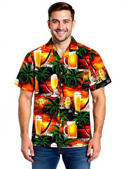 "Beer in Paradise" - Größe S-8XL - Hawaiihemd.shop