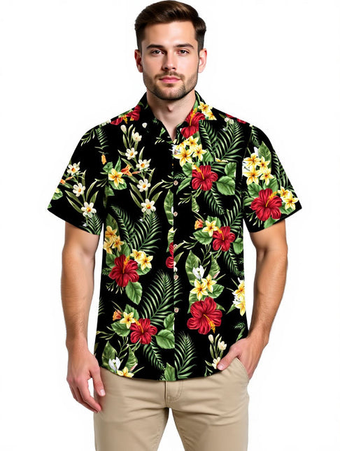 "Colourful Flowers" - Größe S-8XL - Hawaiihemd.shop