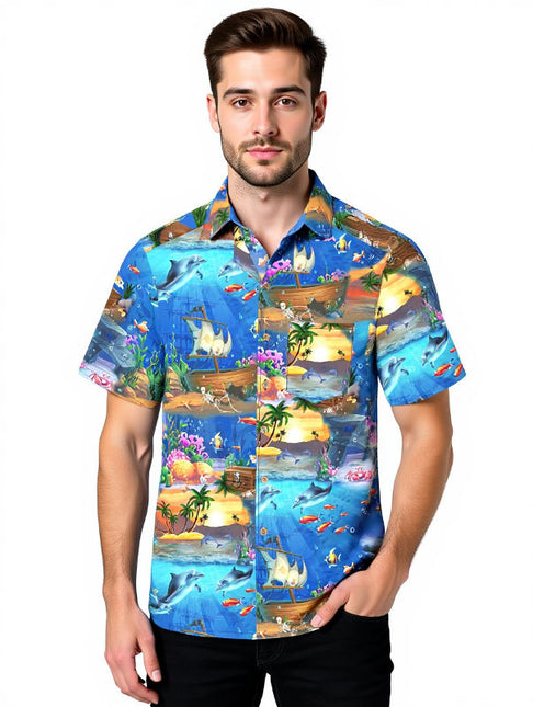 "Ocean of Hawaii" - Größe S-8XL - Hawaiihemd.shop