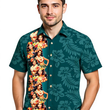 "Girls of Hawaii" - Größe S-8XL - Hawaiihemd.shop