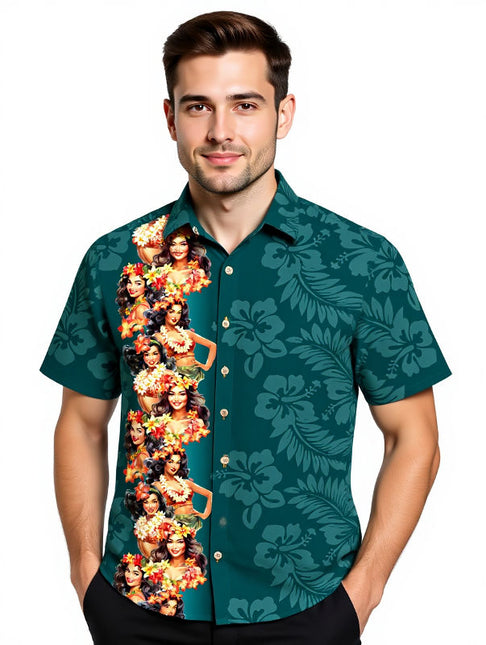 "Girls of Hawaii" - Größe S-8XL - Hawaiihemd.shop