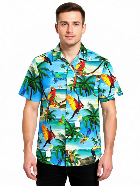 "Parrots Island" - Größe 6XL - Hawaiihemd.shop
