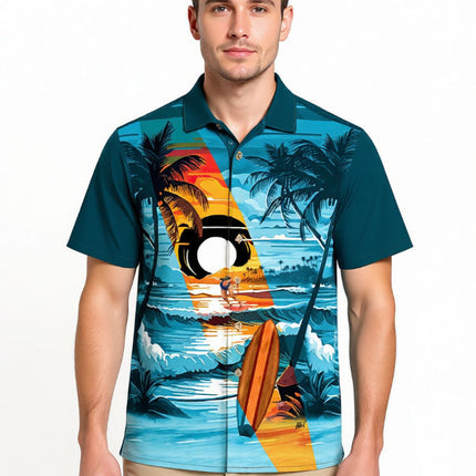 "Dark Beach Day" - Größe 8XL - Hawaiihemd.shop