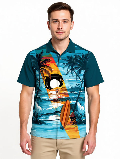"Dark Beach Day" - Größe 8XL - Hawaiihemd.shop