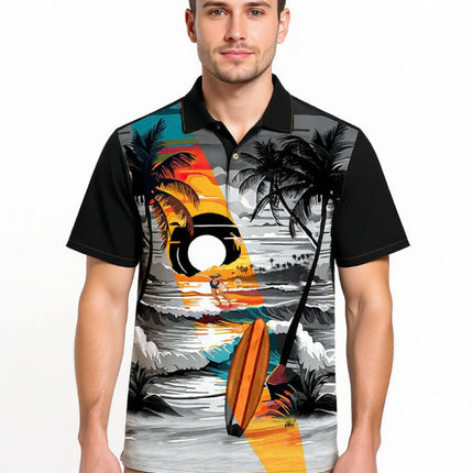 "Dark Beach Night" - Größe 8XL - Hawaiihemd.shop