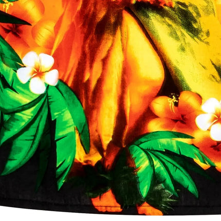 Hemd mit Nahaufnahme von Blumen und Figurendekor im Hawaii-Print