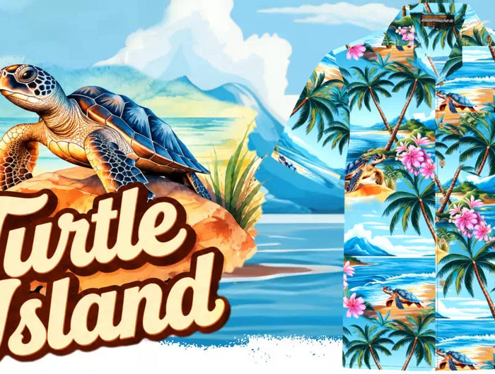 Hawaiihemd Herren "Turtle Island"