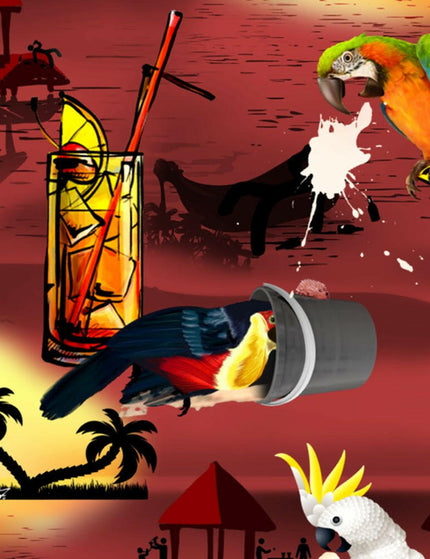 "Drunken Parrots" - Größe S-8XL - Hawaiihemd.shop