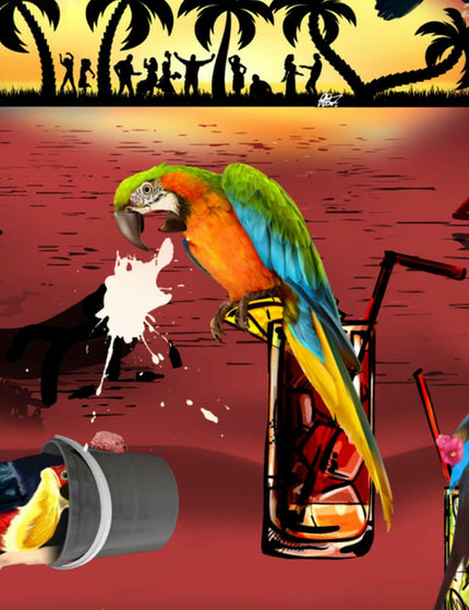 "Drunken Parrots" - Größe S-8XL - Hawaiihemd.shop