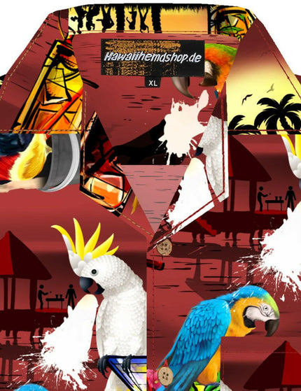 "Drunken Parrots" - Größe S-8XL - Hawaiihemd.shop