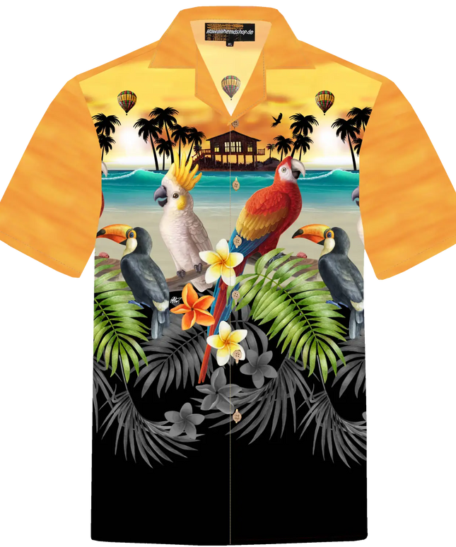 "Golden Parrots" - Größe S-8XL