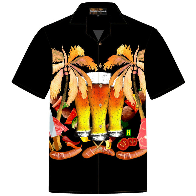 "Beer & BBQ" - Größe M-6XL - Hawaiihemd.shop