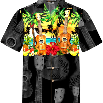 "Hawaiian Ukulele" - Größe S-8XL - Hawaiihemd.shop