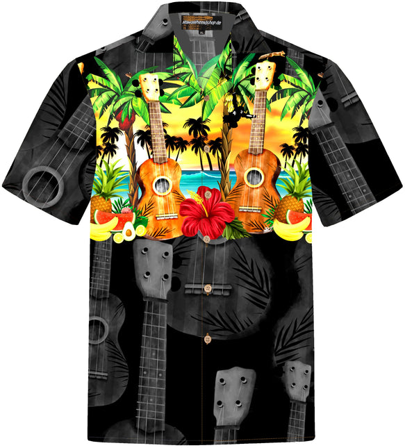 "Hawaiian Ukulele" - Größe S-8XL - Hawaiihemd.shop