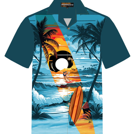 "Dark Beach Day" - Größe 8XL - Hawaiihemd.shop