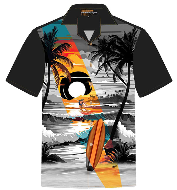 "Dark Beach Night" - Größe 8XL - Hawaiihemd.shop