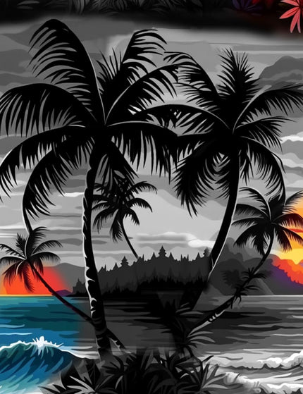 "Night in Hawaii" - Größe S-8XL - Hawaiihemd.shop