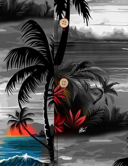 "Night in Hawaii" - Größe S-8XL - Hawaiihemd.shop
