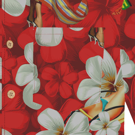 "Flower Girls (red) '18" - Größe S-6XL - Hawaiihemd.shop