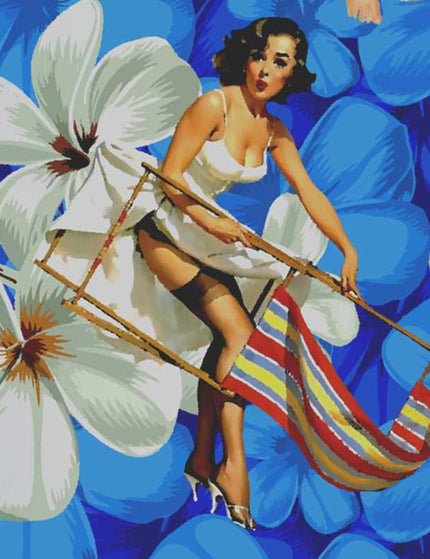 "Flower Girls (blue) '18" - Größe S-6XL - Hawaiihemd.shop