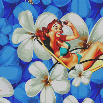 "Flower Girls (blue) '18" - Größe S-6XL - Hawaiihemd.shop