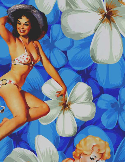 "Flower Girls (blue) '18" - Größe S-6XL - Hawaiihemd.shop