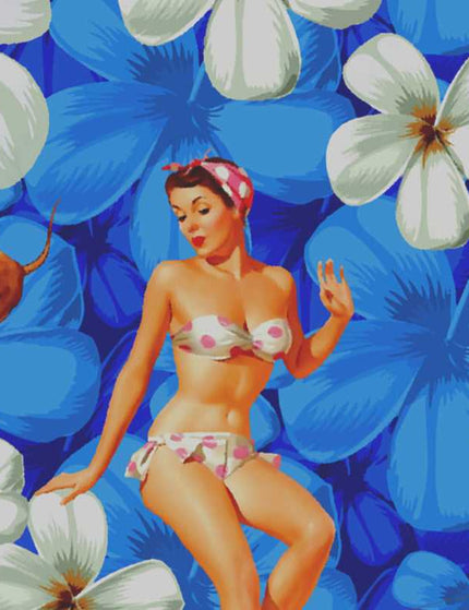 "Flower Girls (blue) '18" - Größe S-6XL - Hawaiihemd.shop