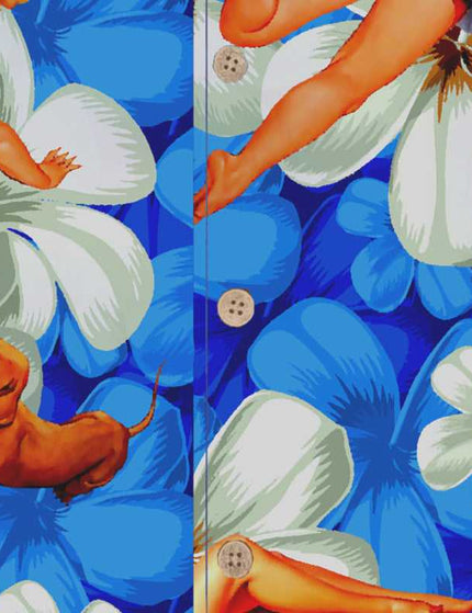 "Flower Girls (blue) '18" - Größe S-6XL - Hawaiihemd.shop