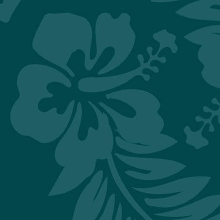 Grünes Herren Hawaiihemd mit Aloha Girls und Hibiskus-Blumen, Detail 08