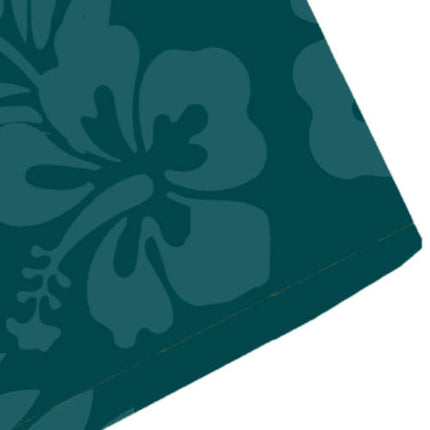 Grünes Herren Hawaiihemd mit Aloha Girls und Hibiskus-Blumen, Detail 11