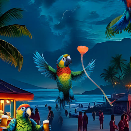 "Party Parrots" - Größe S-6XL - Hawaiihemd.shop
