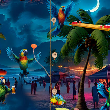 "Party Parrots" - Größe S-6XL - Hawaiihemd.shop