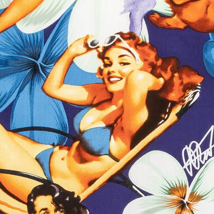 "Flower Girls (blue)" - Größe 3XL-8XL - Hawaiihemd.shop