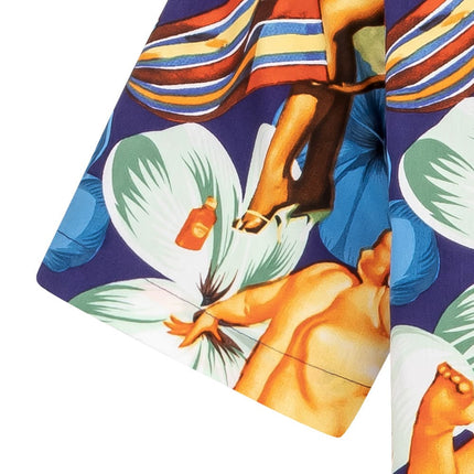 "Flower Girls (blue)" - Größe 3XL-8XL - Hawaiihemd.shop