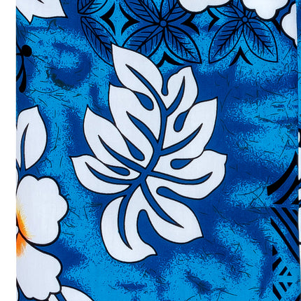 Blaues Herren Hawaiihemd "Classic Flowers (blue)" Detail 08