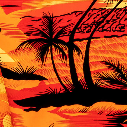 Oranges Hawaiihemd "Evening on Hawaii" Detail 05