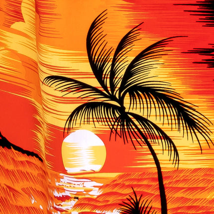 Oranges Hawaiihemd "Evening on Hawaii" Detail 06