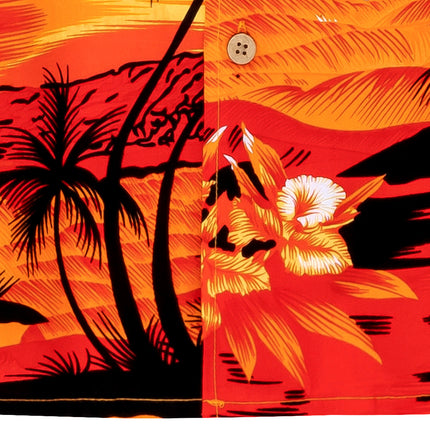 Oranges Hawaiihemd "Evening on Hawaii" Detail 08