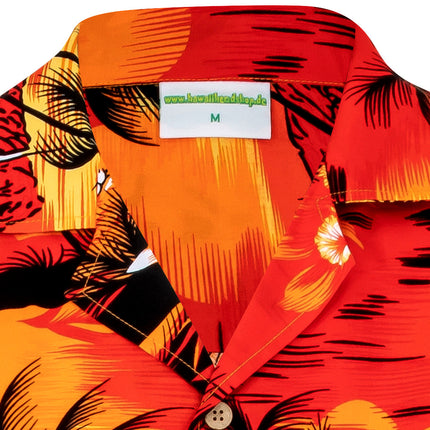 Oranges Hawaiihemd "Evening on Hawaii" Detail 12