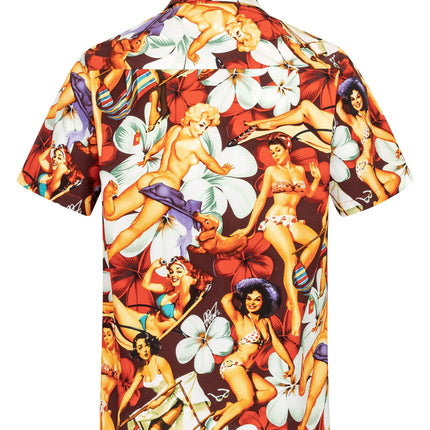 "Flower Girls (red)" - Größe S-8XL - Hawaiihemd.shop