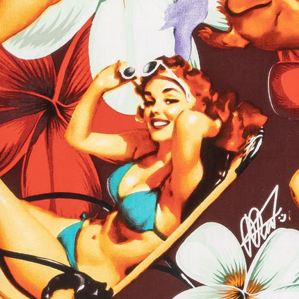 "Flower Girls (red)" - Größe S-8XL - Hawaiihemd.shop