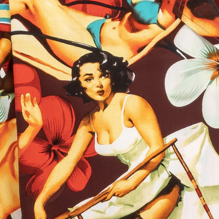 "Flower Girls (red)" - Größe S-8XL - Hawaiihemd.shop