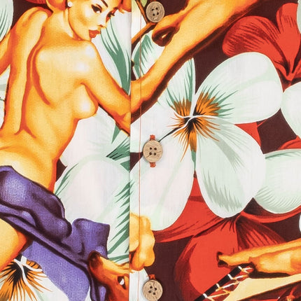 "Flower Girls (red)" - Größe S-8XL - Hawaiihemd.shop