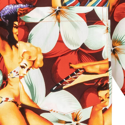 "Flower Girls (red)" - Größe S-8XL - Hawaiihemd.shop