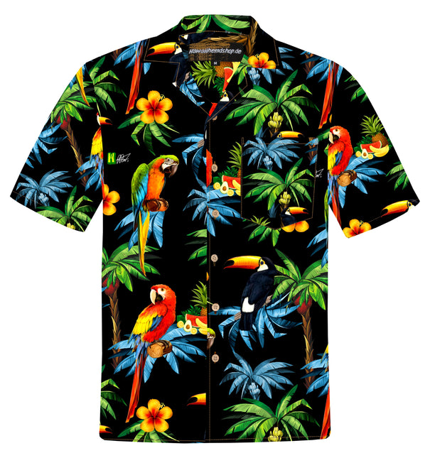 "Hawaiian Parrots '18" - Größe 6XL+8XL - Hawaiihemd.shop